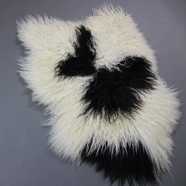 Natural Curly Icelandic Sheepskin Rug Mixed