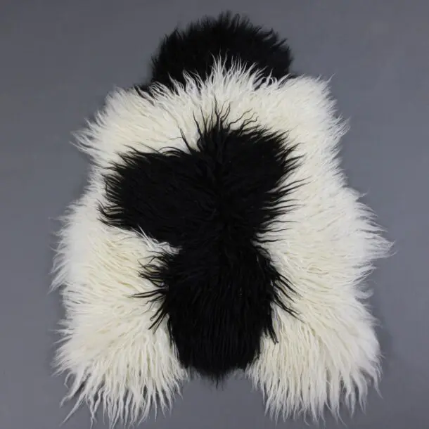 Natural Curly Icelandic Sheepskin Rug Mixed