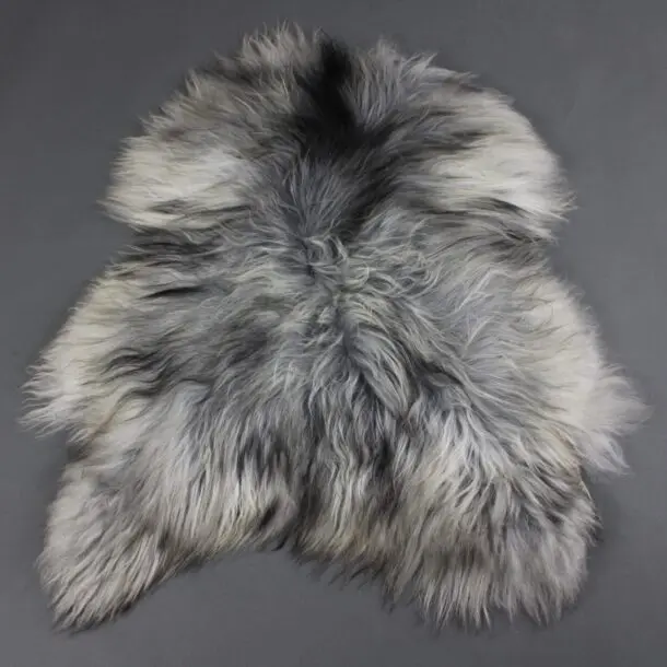 Natural Grey Icelandic Sheepskin Rug ING385