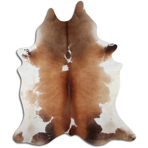 Cowhide Rug Brown and White C00940