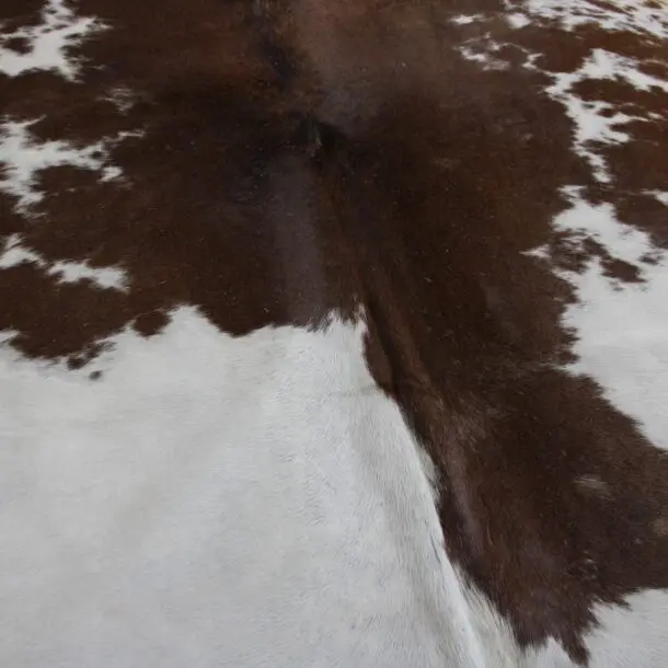 Cowhide Rug Brown and White C00942