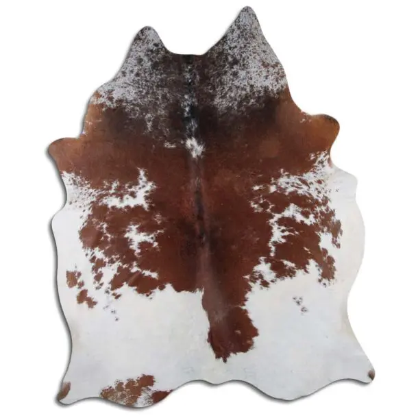 Cowhide Rug Brown and White C00942