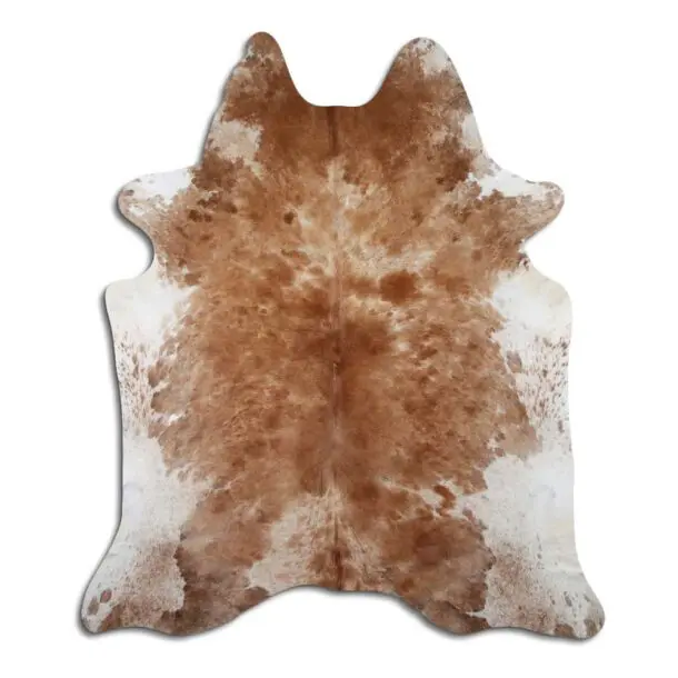 Cowhide Rug Brown and White C00944