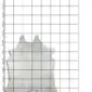 Natural champagne-coloured cowhide rug with an irregular shape, displayed on a grey and white grid background.