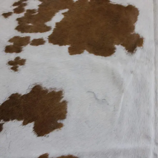 Cowhide Rug Brown and White C00969