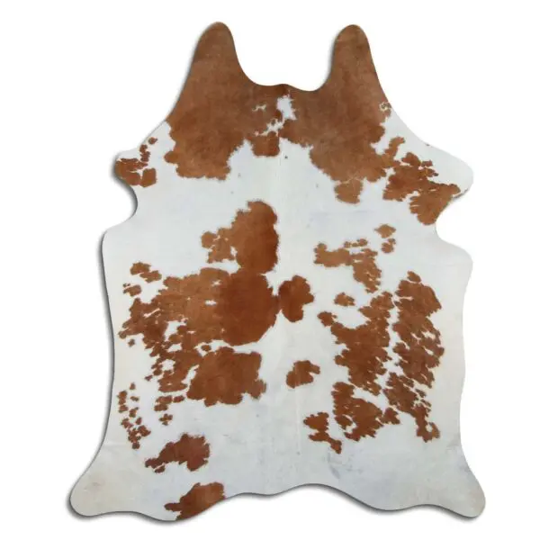 Cowhide Rug Brown and White C00969