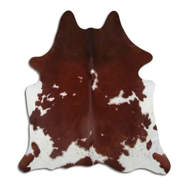 Cowhide Rug Brown and White C00972