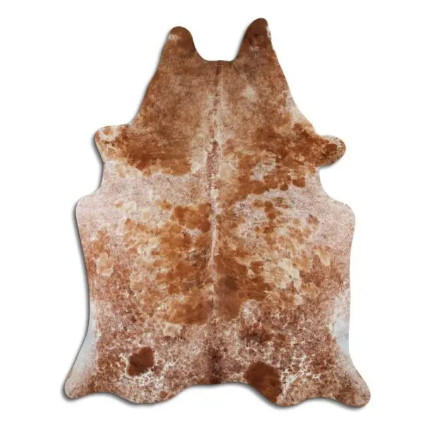 Cowhide Rug Brown and White C00976