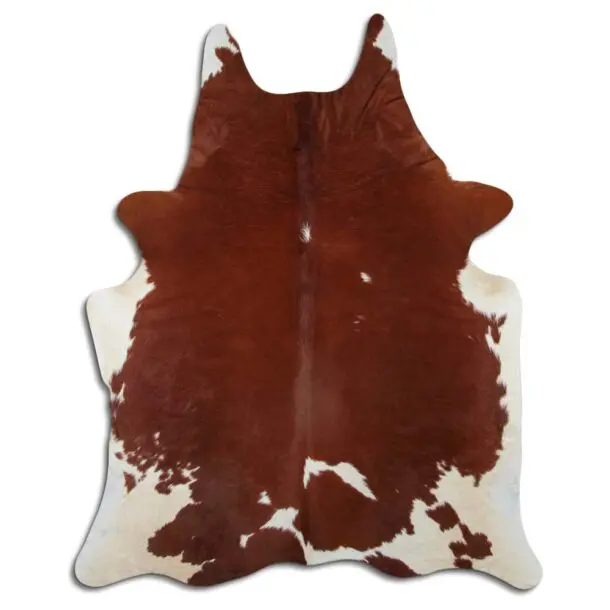 Cowhide Rug Brown and White C00979