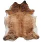 Cowhide Rug C00999 a (2) Natural cowhide rug with exotic beige, tan and cream speckled patterns and an irregular organic shape.