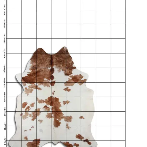 Cowhide Rug Brown and White C01000