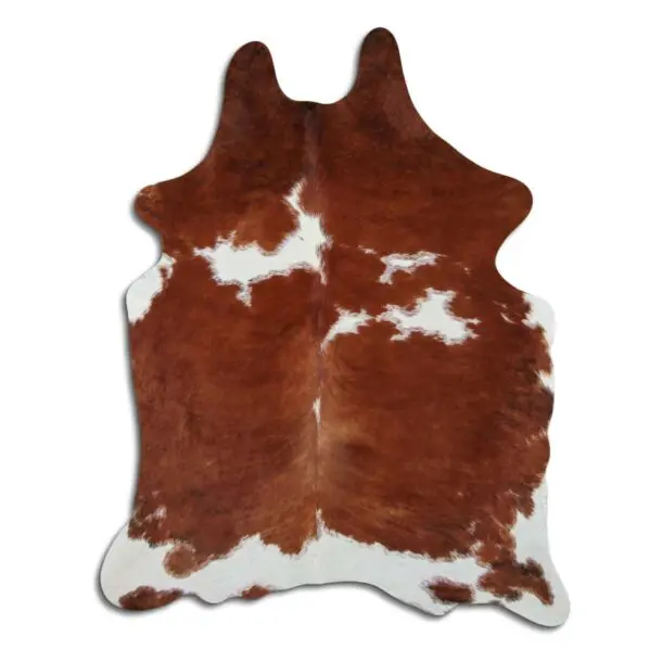 Cowhide Rug Brown and White C01004