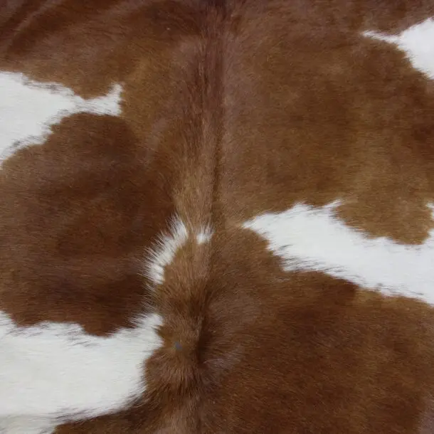 Cowhide Rug Brown and White C01009