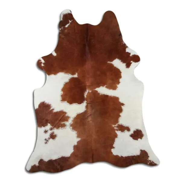 Cowhide Rug Brown and White C01009