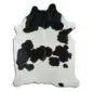 Cowhide Rug C01017 a (2) Natural cowhide rug with irregular black spots on a white background.