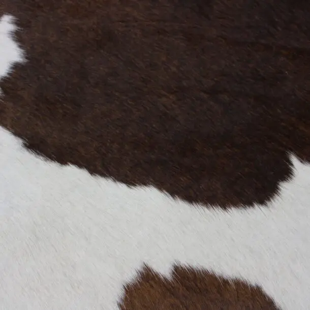 Cowhide Rug Brown and White C01022