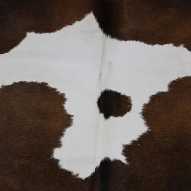 Cowhide Rug Brown and White C01022