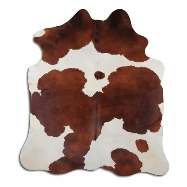 Cowhide Rug Brown and White C01022