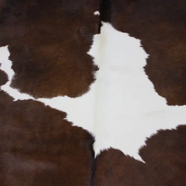 Cowhide Rug Brown and White C01023