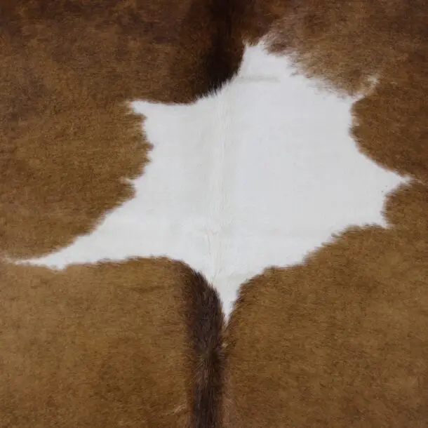 Cowhide Rug Brown and White C01025