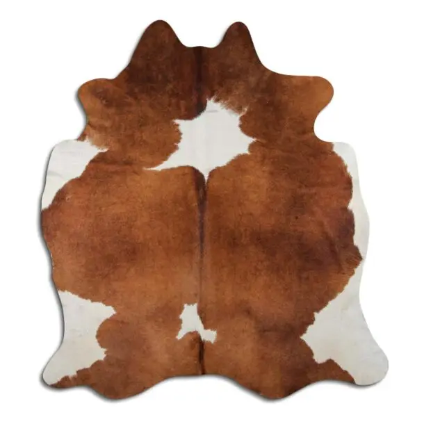 Cowhide Rug Brown and White C01025