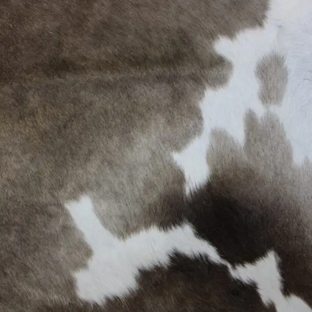 Cowhide Rug Brown and White C01027