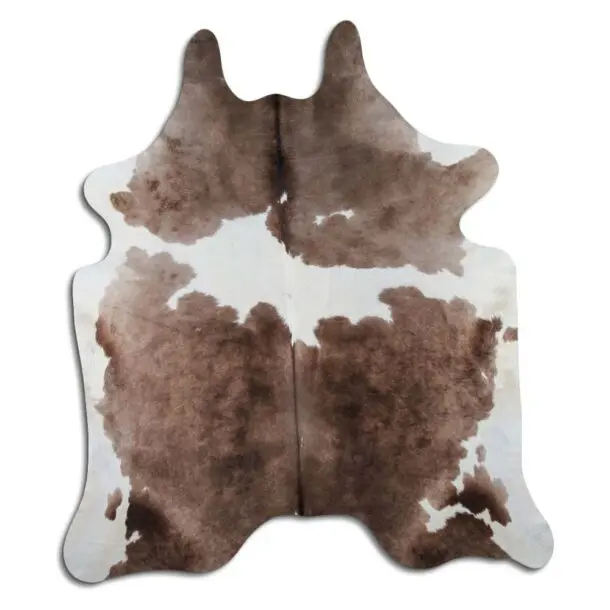 Cowhide Rug Brown and White C01027