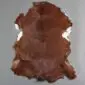 Goatskin Rug G1058 (2) Natural goatskin rug with dark brown fur and small white patches on the edges.