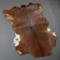 Goatskin Rug G1089 (4) Natural goatskin rug with brown fur, a dark dorsal stripe and white patches on the edges. detail view