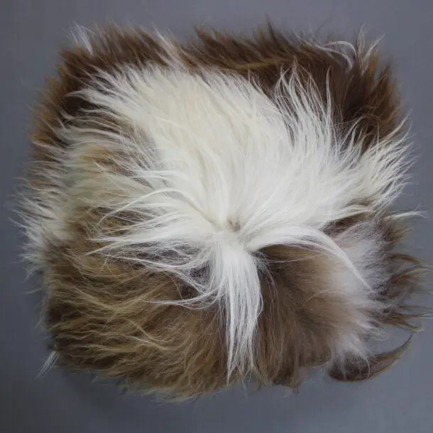 Icelandic Sheepskin Cushion Spotted Rusty