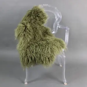 Mongolian Lambskin Rug Khaki