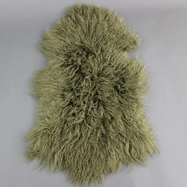 Mongolian Lambskin Rug Khaki