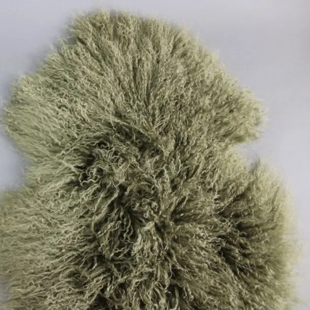 Mongolian Lambskin Rug Khaki