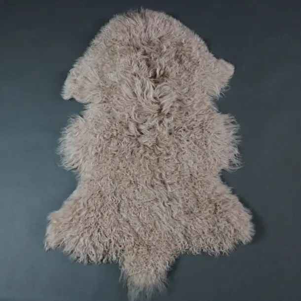 Mongolian Lambskin Rug Camel