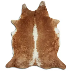 Cowhide Rug Brown and White C01042