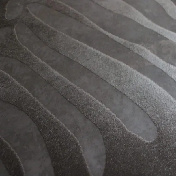 Zebra Print Black Cowhide Rug C01049