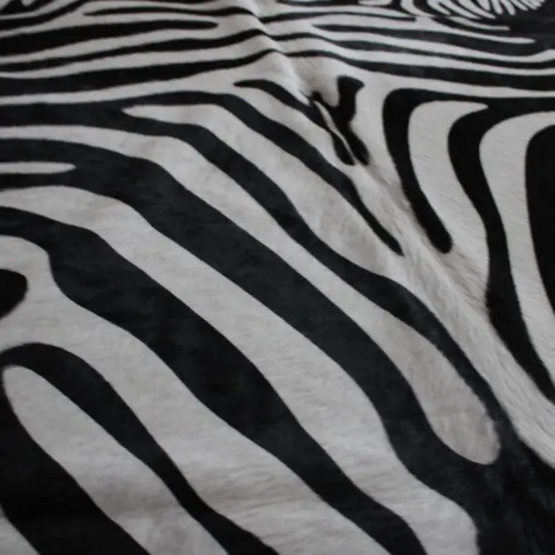 Zebra Print Cowhide Rug C01051