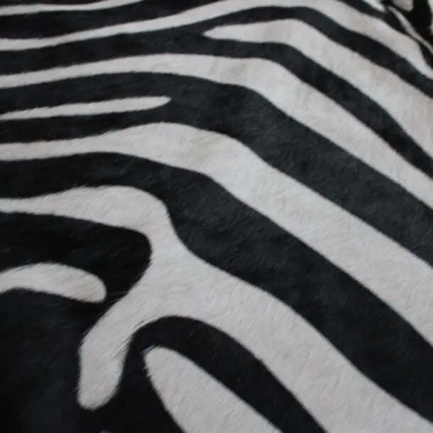 Zebra Print Cowhide Rug C01051