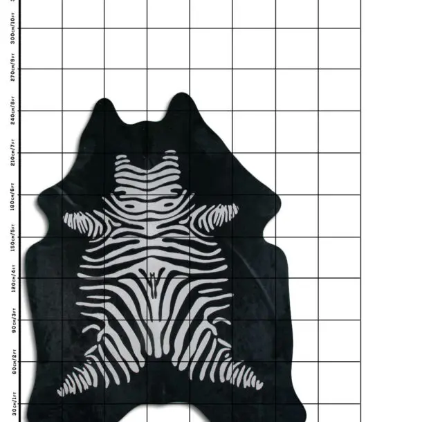 Zebra Print Cowhide Rug C01051