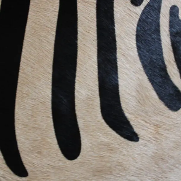 Zebra Print Cowhide Rug C01065