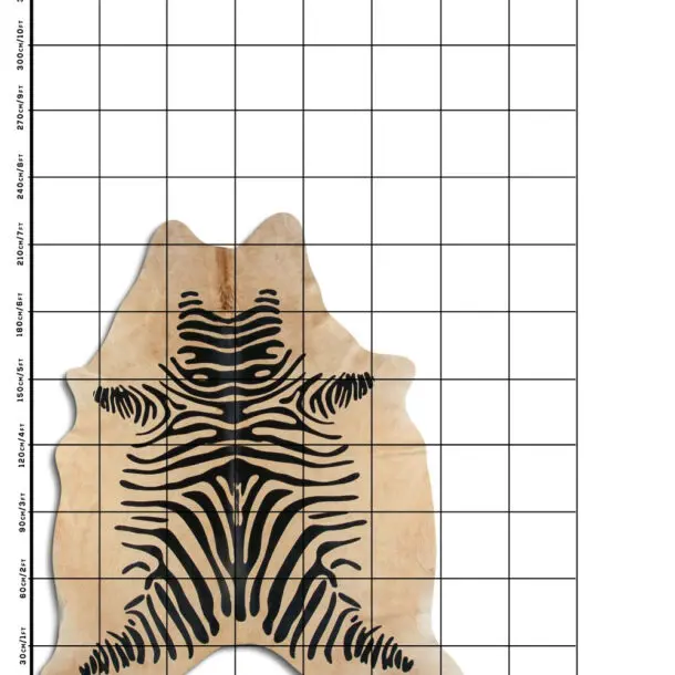 Zebra Print Cowhide Rug C01065