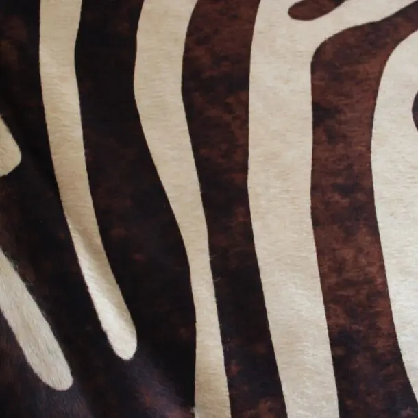 Zebra Print Cowhide Rug C01066