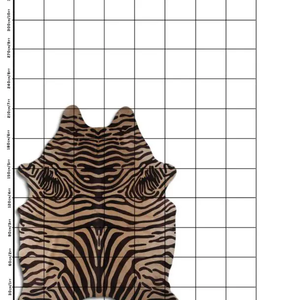 Zebra Print Cowhide Rug C01066