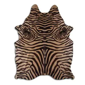 Zebra Print Cowhide Rug C01066