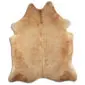 Cowhide Rug C01077 a (2) Natural cowhide rug in exotic beige with speckled tan and cream tones in a traditional animal hide shape.