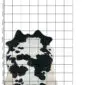 Cowhide Rug C01116 a (1) Natural cowhide rug with black and white spotted pattern and irregular edges.