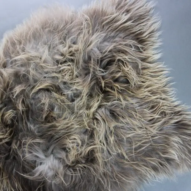 Natural Rusty Grey Icelandic Sheepskin Rug INRGm-17