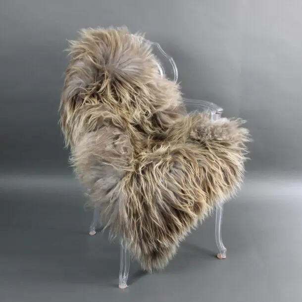 Natural Rusty Grey Icelandic Sheepskin Rug INRGm-17