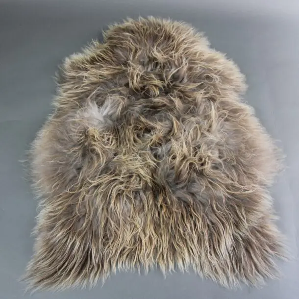 Natural Rusty Grey Icelandic Sheepskin Rug INRGm-17