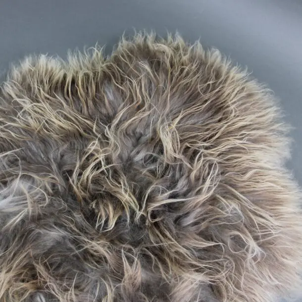 Natural Rusty Grey Icelandic Sheepskin Rug INRGm-17